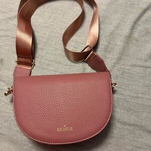 Pink Crossbody Saddle Bag